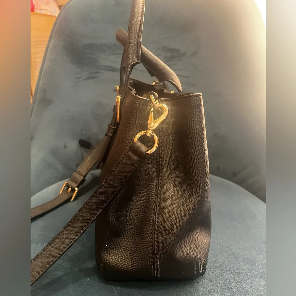 Kate Spade Black Saffiano Leather Medium Satchel
